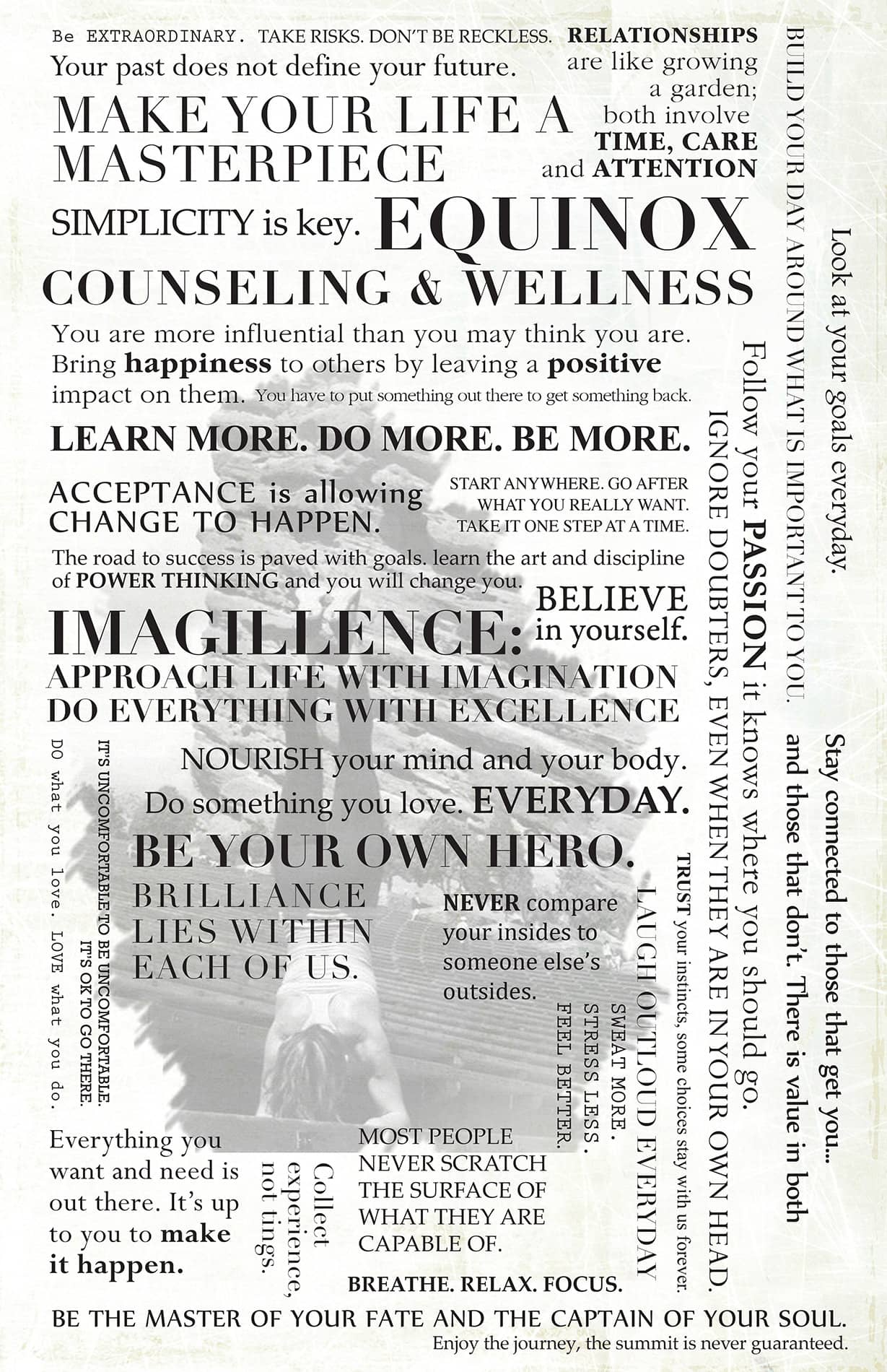 EQ Manifesto collage composed of various motivational quotes and phrases